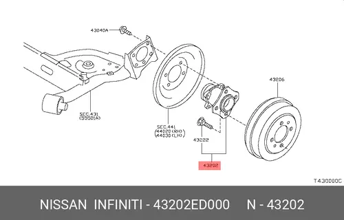 NISSAN 43202ED000