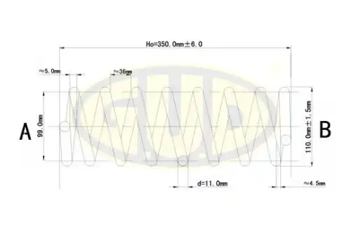 ПРУЖИНА ПОДВЕСКИ GCS227554 GUD