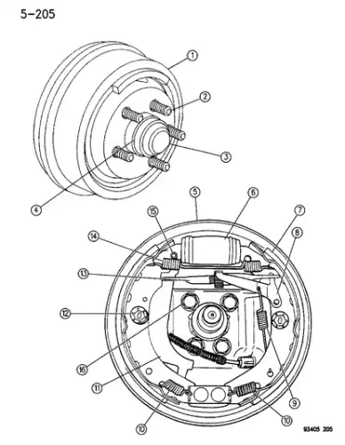 Тормозной барабан CHRYSLER 04616236