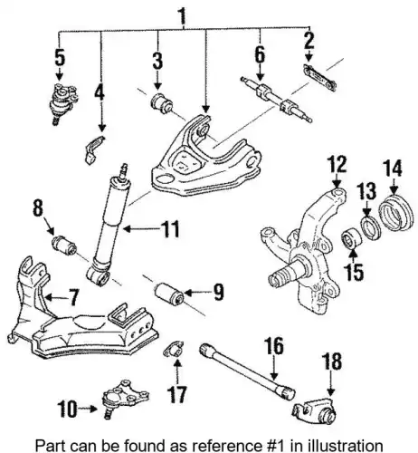 Рычаг подвески ISUZU 8943744185