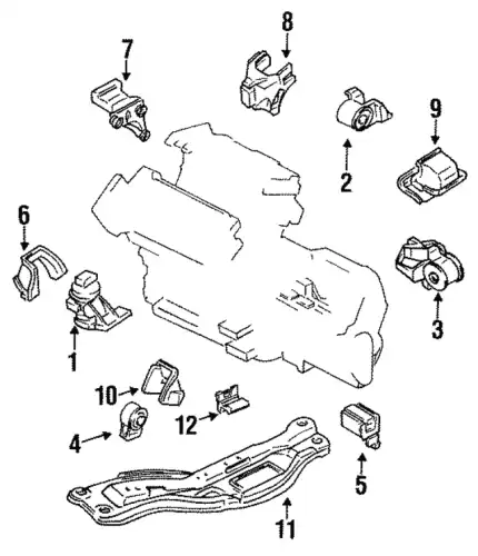 Опора двигателя GA2G39070C MAZDA
