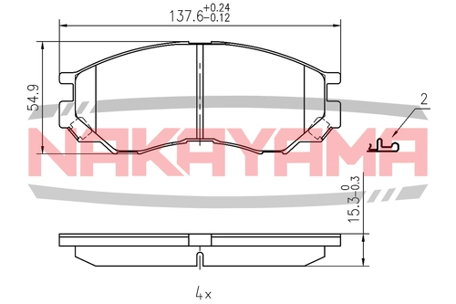 Тормозные колодки дисковые NAKAYAMA HP8467NY
