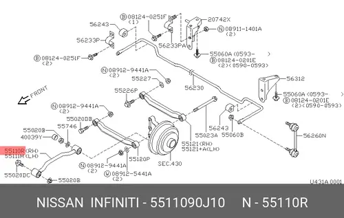NISSAN 5511090J10