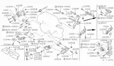 Опора двигателя 1132052A14 NISSAN