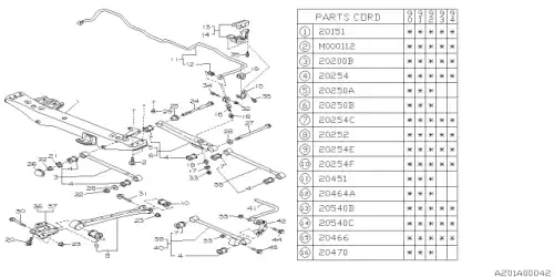 Рычаг подвески SUBARU 20250AA011