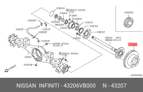 Тормозной диск NISSAN 43206VB000
