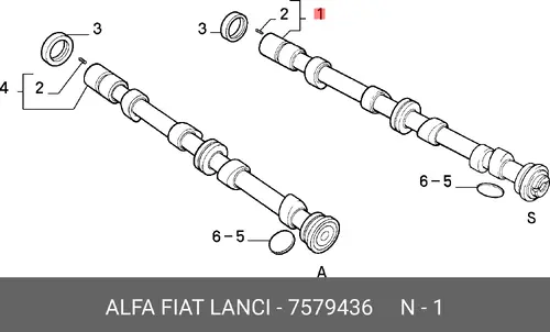 Распредвал LANCIA 7579436