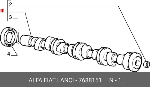 Распредвал LANCIA 7688151