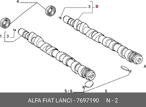 Распредвал FIAT 7697190