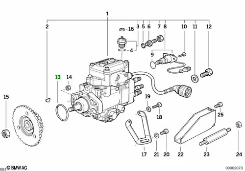 Кольцо уплотнительное автомобильное BMW 13 51 2 245 606
