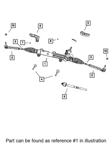 Рулевая рейка CHRYSLER 68043033AB