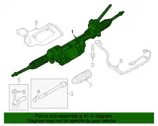 Рулевая рейка LAND ROVER LR026259