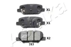 Тормозные колодки дисковые ASHIKA 51-03-315