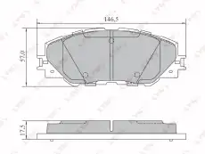 Тормозные колодки дисковые передняя ось LYNXAUTO BD-7572