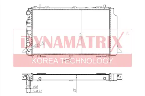 Радиатор системы охлаждения двигателя DYNAMAX DR60465A