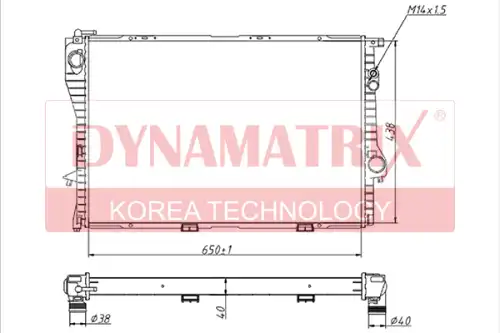 Радиатор системы охлаждения двигателя DYNAMAX DR60603A