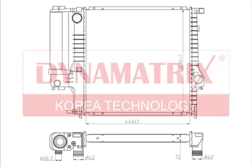 Радиатор системы охлаждения двигателя DYNAMAX DR60623A