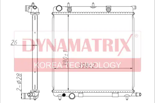 Радиатор системы охлаждения двигателя DYNAMAX DR61284