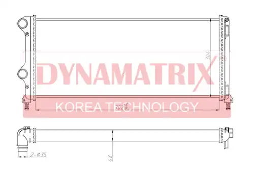 Радиатор системы охлаждения двигателя DYNAMAX DR61765