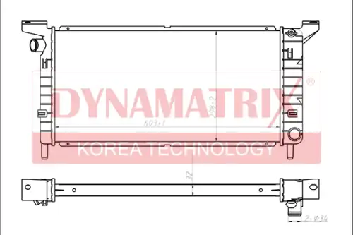 Радиатор системы охлаждения двигателя DYNAMAX DR621541