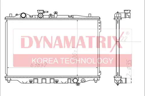 Радиатор системы охлаждения двигателя DYNAMAX DR62405A