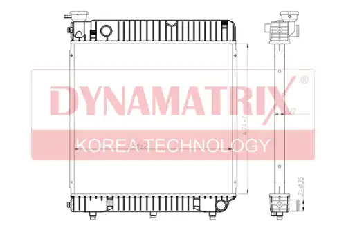Радиатор системы охлаждения двигателя DYNAMAX DR62635