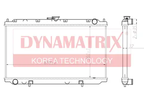 Радиатор системы охлаждения двигателя DYNAMAX DR62927A