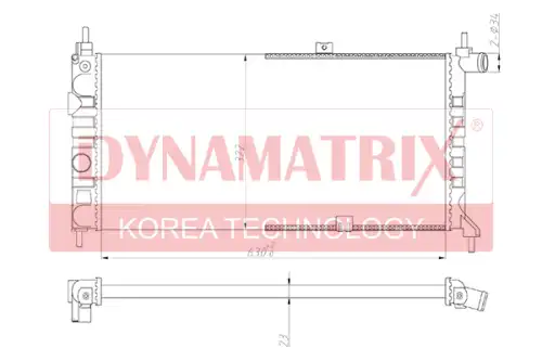 Радиатор системы охлаждения двигателя DYNAMAX DR632731