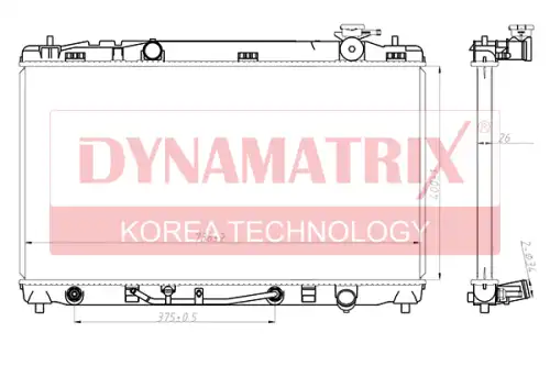 Радиатор системы охлаждения двигателя DYNAMAX DR646808