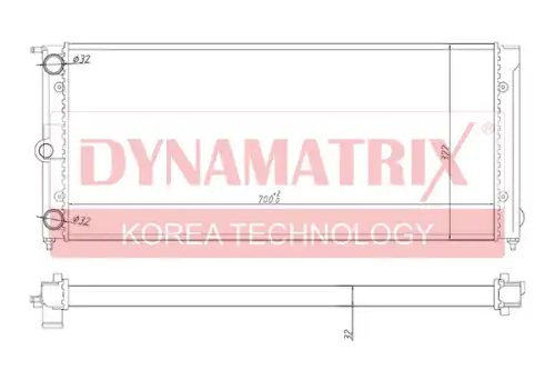 Радиатор системы охлаждения двигателя DYNAMAX DR65191