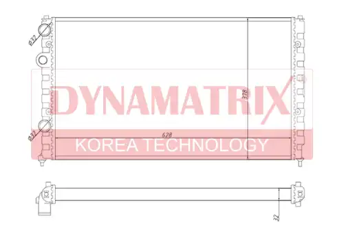 Радиатор системы охлаждения двигателя DYNAMAX DR652451