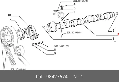 Распредвал FIAT 98427674