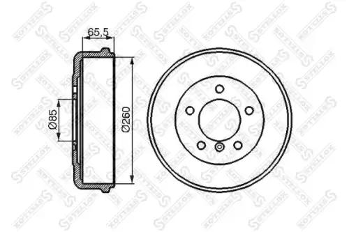Тормозной барабан STELLOX 6026-3302-SX