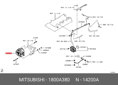 Генератор MITSUBISHI 1800A380