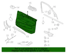 Обшивка двери кожа Л Пд 51419176313 BMW