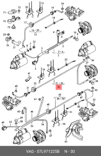 Жгут проводов для стартера 07L971225B VAG