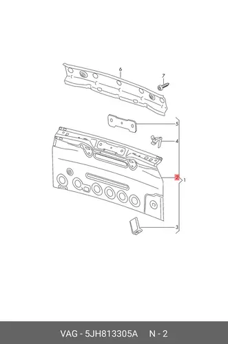 5JH813305A Стенка задняя VAG