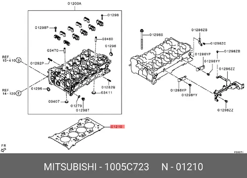 Прокладка ГБЦ MITSUBISHI 1005C723