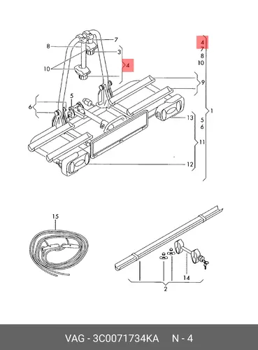 Болт 3C0071734KA VAG