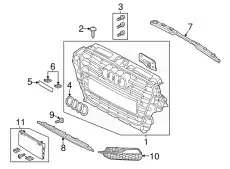 8V5807647 9B9 Решетка VAG