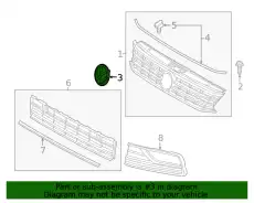  ЭМБЛЕМА VW, ЧЁРНЫЙ/CHROMGLANZ 3G0853601B DPJ VAG