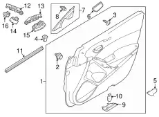 Уплотнитель двери MAZDA GHP959821E