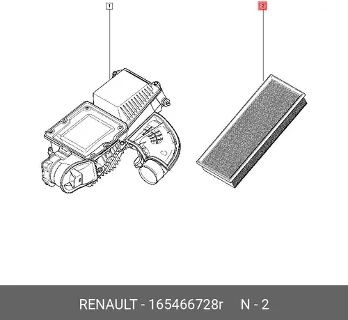 Фильтр воздушный RENAULT 165466728R