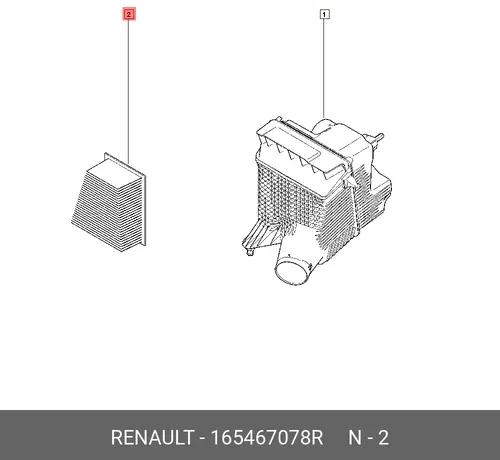 Фильтр воздушный RENAULT 165467078R
