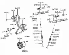 Распредвал KIA 24200-33110