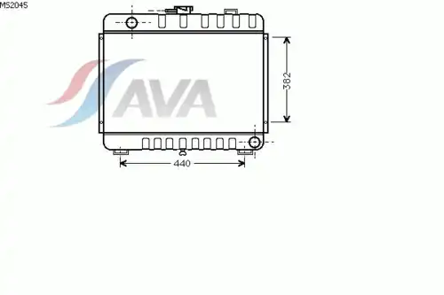 Радиатор системы охлаждения двигателя AVA MS2045