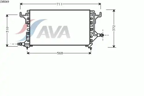 Радиатор кондиционера (конденсатор) AVA CN5069
