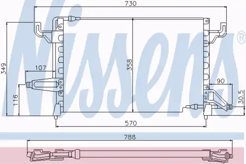 Радиатор кондиционера (конденсатор) NISSENS 94101