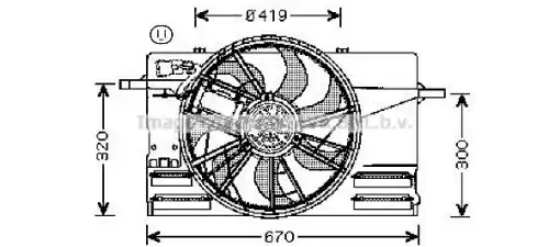 Радиатор системы охлаждения двигателя AVA VW2084
