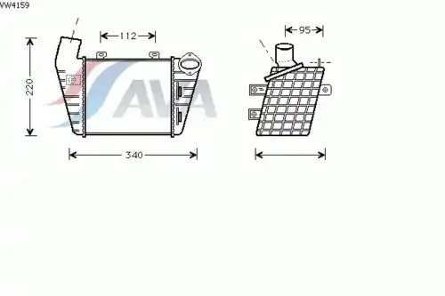 Интеркулер AVA VW4159
